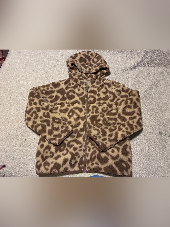 Jessica Simpson Jackets & Blazers - Jessica Simpson Brown and Cream Leopard Print Hooded  Jacket, medium